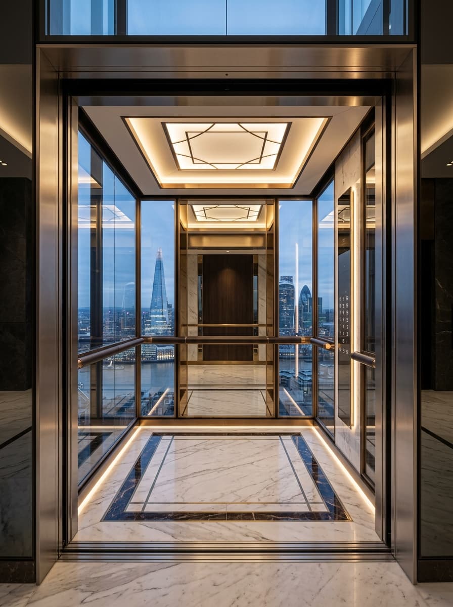 Panoramic Elevators Khara Sona finish